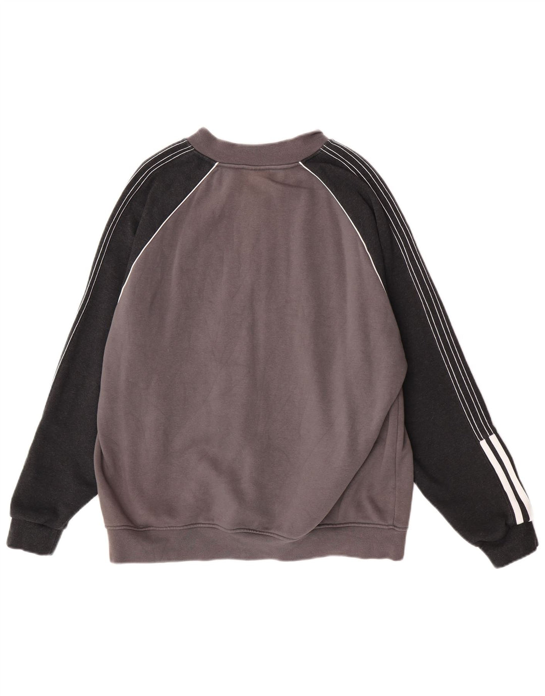 Adidas Herren-Trainingsanzug-Top-Jacke, große graue Colourblock-Baumwolle