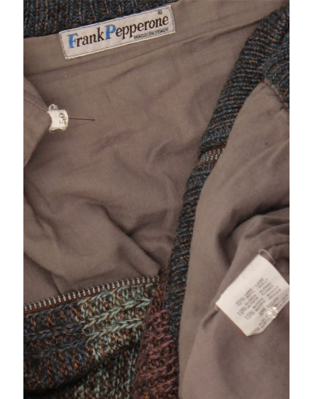 Frank Pepperone Damen Strick-Bomberjacke IT 50 Large Mehrfarbig gestreift