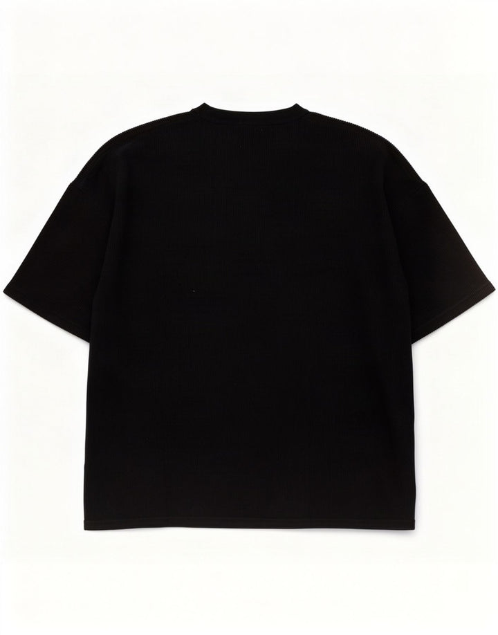 Zara Herren T-Shirt Top Large Schwarz Baumwolle