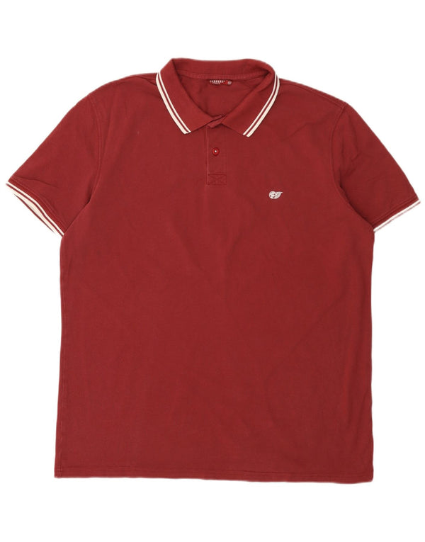 Carrera Herren Poloshirt 2XL Burgund Baumwolle