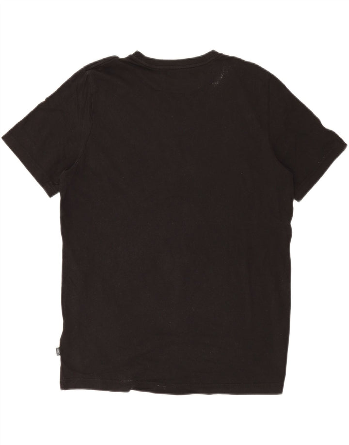 Puma Herren Grafik T-Shirt Top Mittelschwarz Baumwolle