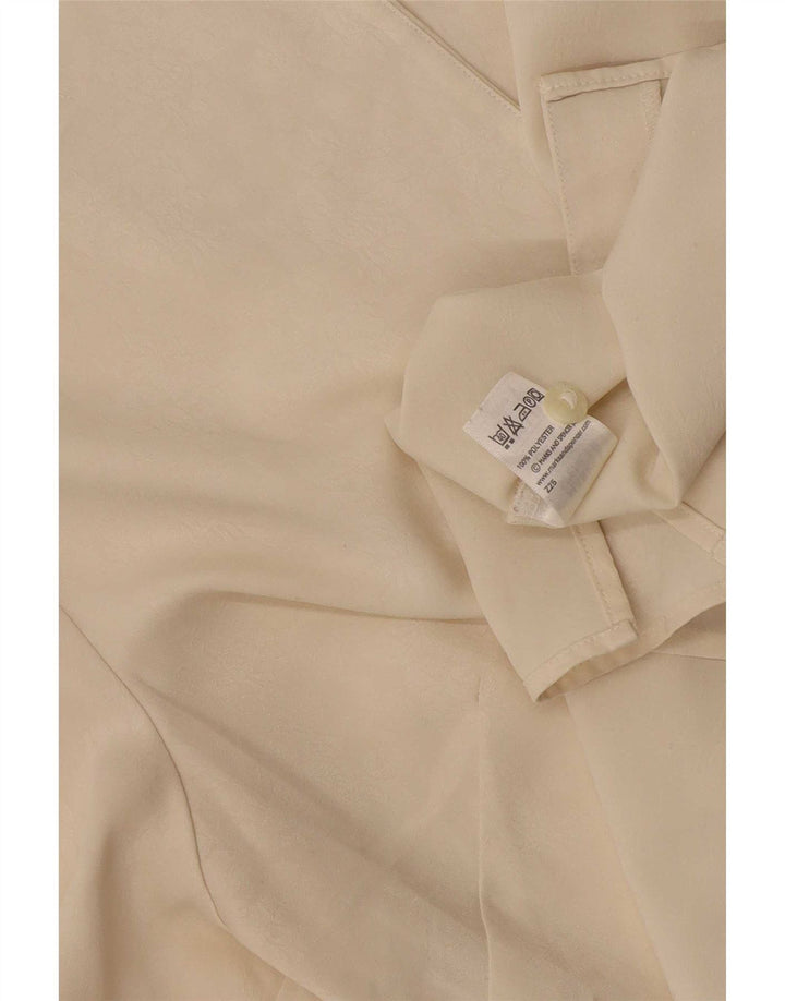 Marks & Spencer Damen Kurzarm-Hemdbluse UK 16 Large Beige