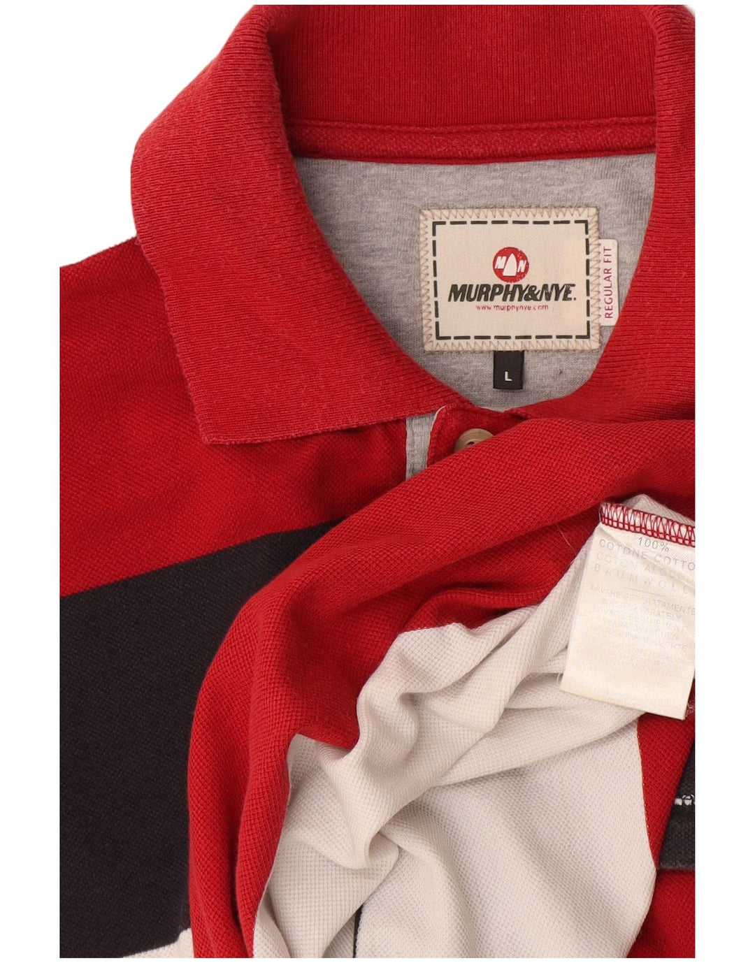 Murphy & Nye Herren-Poloshirt mit normaler Passform, groß, mehrfarbig, gestreift, Baumwolle