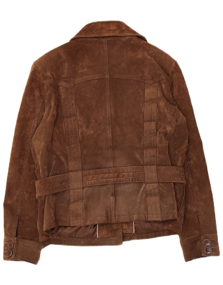 C & A Damen Wildlederjacke IT 44 Mittelbraunes Leder