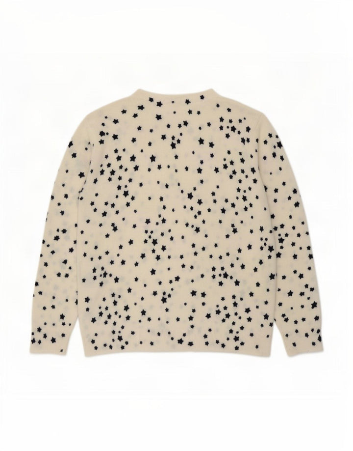 Marks & Spencer Damen Pullover mit Rundhalsausschnitt, UK 14, Mittelweiß