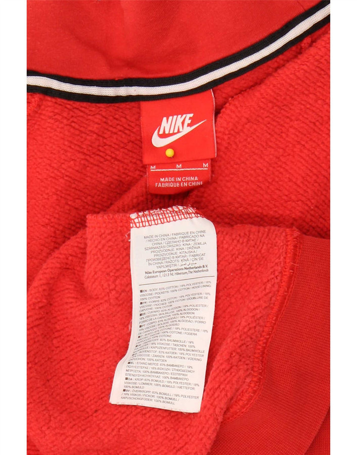 Nike Damen Kapuzenpullover UK 14 Mittelrote Baumwolle