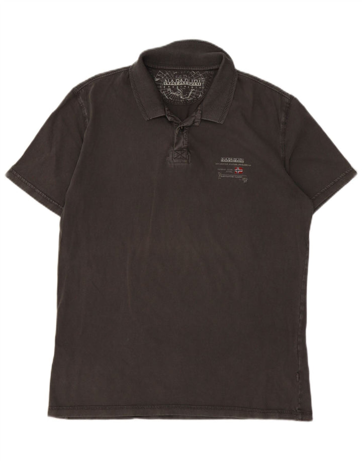 NAPAPIJRI Herren-Poloshirt, groß, graue Baumwolle