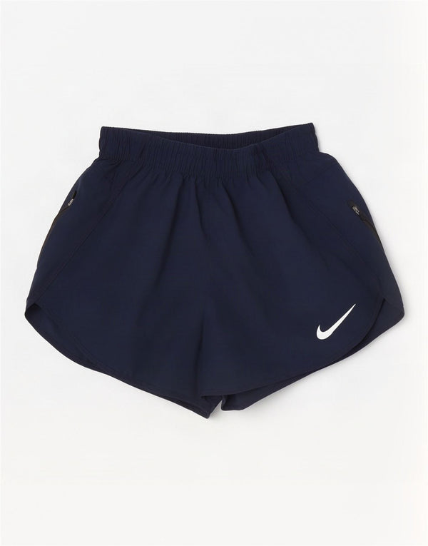 Nike Damen Dri Fit Sport Shorts UK 6 XS Marineblau Polyester