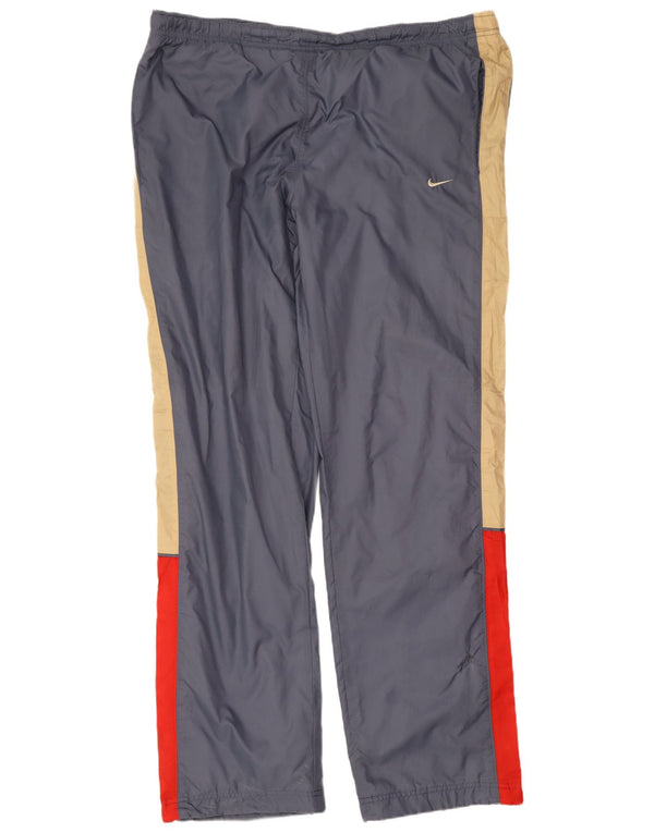 Nike Herren-Trainingshose XL, grau, Colourblock-Nylon, Sport
