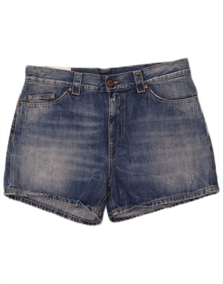 Dondup Damen-Jeansshorts mit hoher Taille, W29, mittelblaue Baumwolle