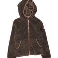 MICHAEL KORS Girls Hooded Fleece Jacket 10-11 Years Grey Polyester Vintage Michael Kors and Second-Hand Michael Kors from Messina Hembry 