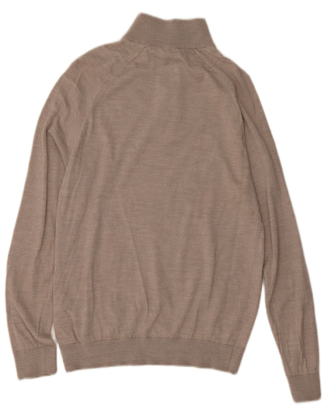 REISS Herren-Pullover mit Reißverschluss am Hals, große graue Wolle