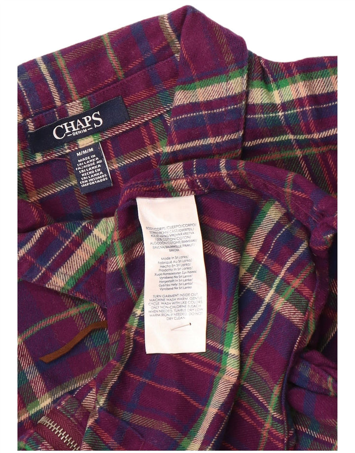 Chaps Damen-Flanellhemd, UK 14, mittelviolett, kariert, Baumwolle