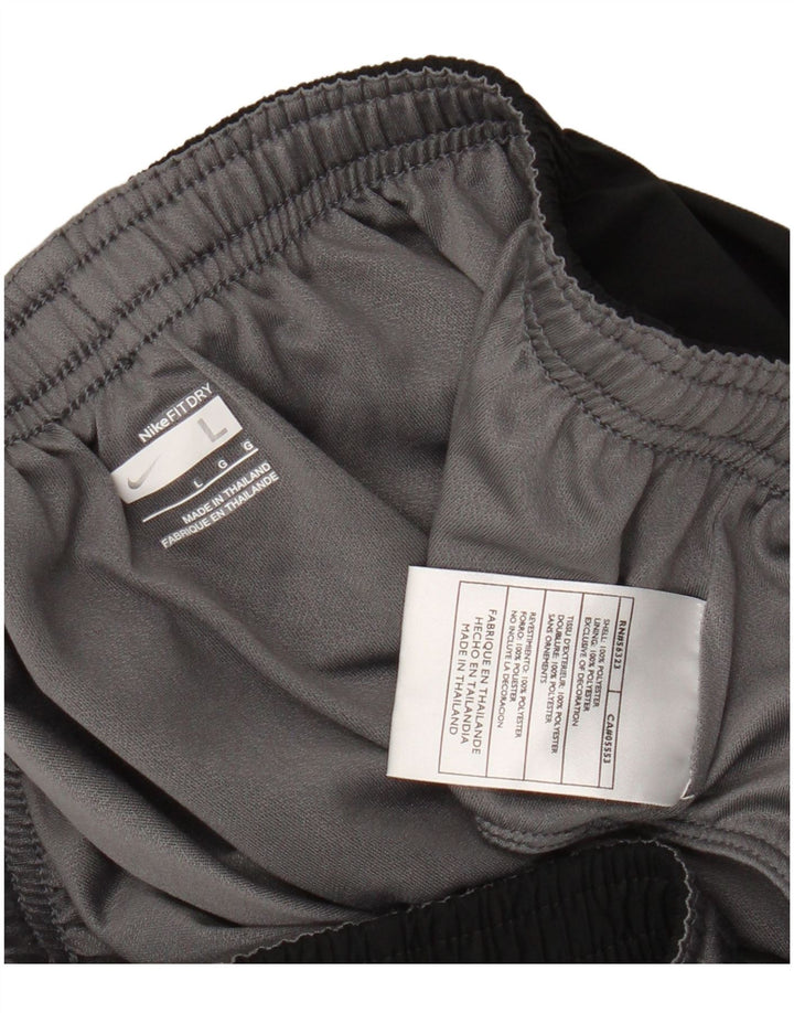 Nike Herren Fit Dry Sportshorts, groß, aus schwarzem Polyester
