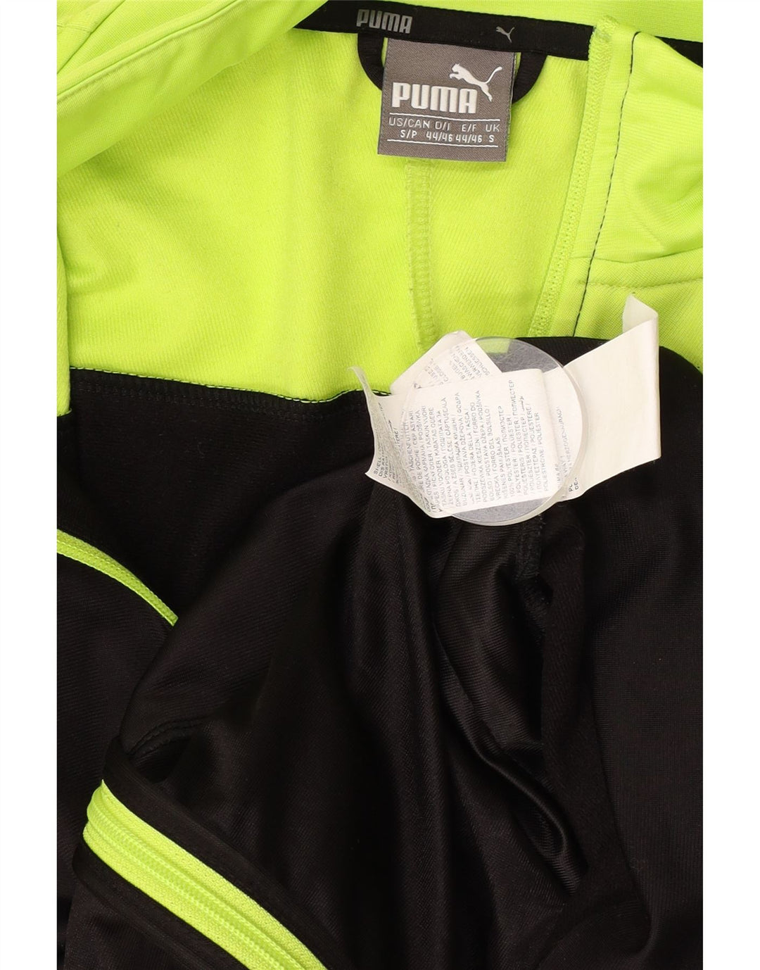 Puma Herren-Trainingsanzugoberteil mit Grafik, Größe S, Schwarz, Farbblock-Polyester