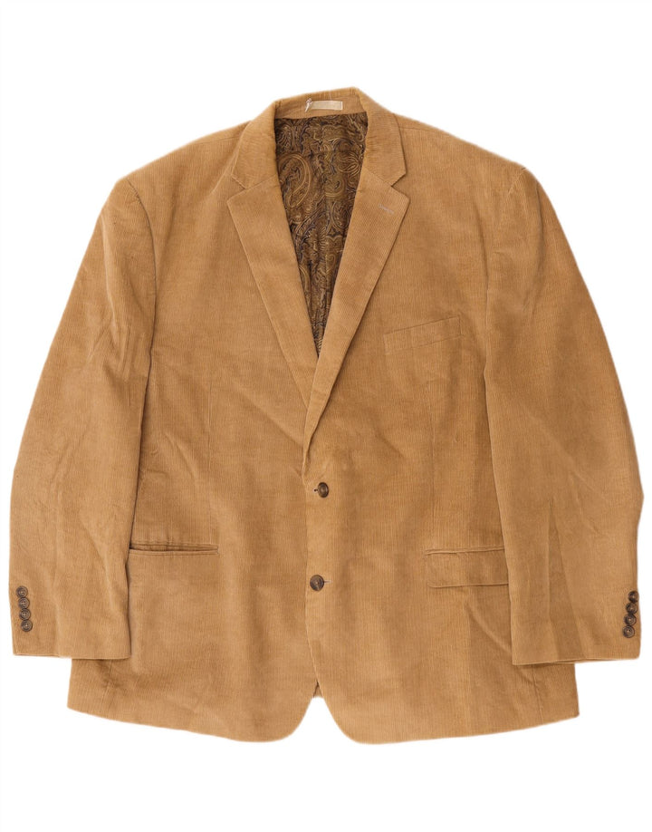 Chaps Herren-Blazer aus Cord mit 2 Knöpfen, IT 50, Größe L, Beige, Baumwolle