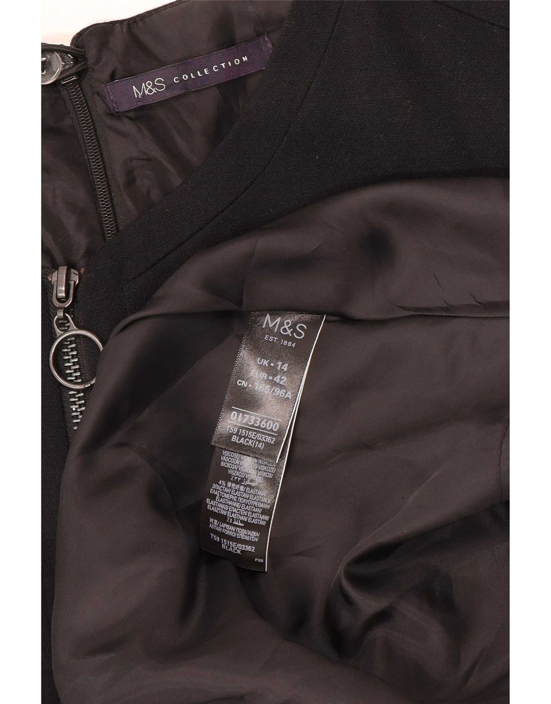 Marks & Spencer Damen Etuikleid UK 14 Medium Schwarz Polyester