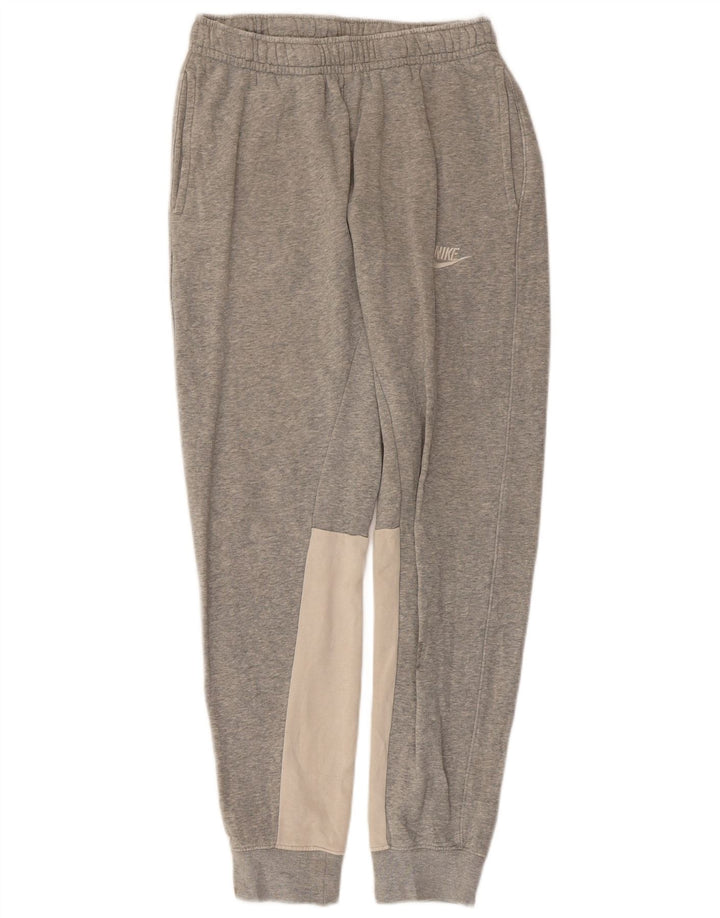 Nike Herren-Trainingshose, Jogginghose, Größe S, Grau, Colourblock-Baumwolle