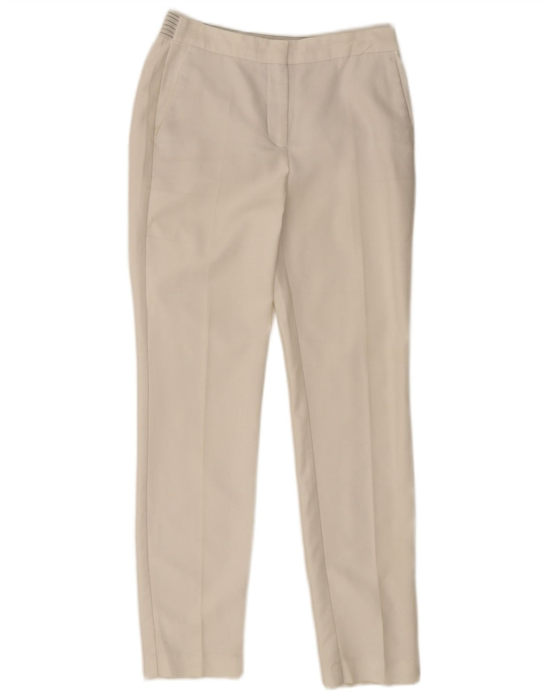 ZARA Damen Slim Chino-Hose, Größe S, W26, L28, Weiß, Polyester
