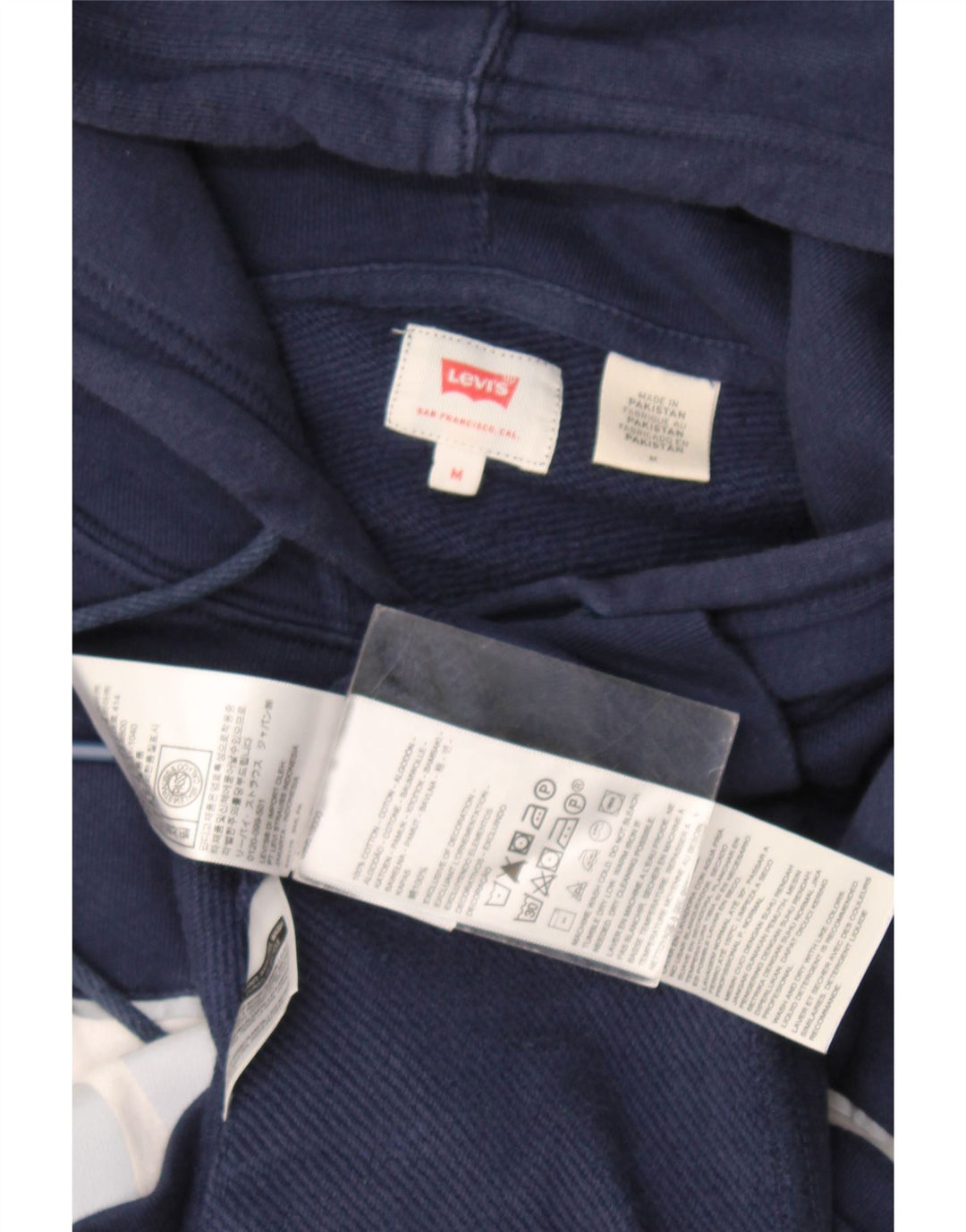 Levi's Herren-Kapuzenpullover mit Grafik, mittelgroß, Marineblau, Colourblock-Baumwolle