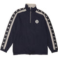 CHAMPION Mens Graphic Sweatshirt Jumper Small Navy Blue Colourblock Vintage Champion and Second-Hand Champion from Messina Hembry 