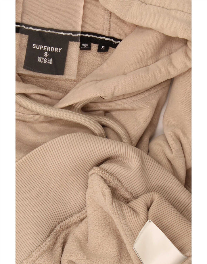 Superdry Herren-Pullover mit grafischem Kapuzenpullover, Größe S, Beige