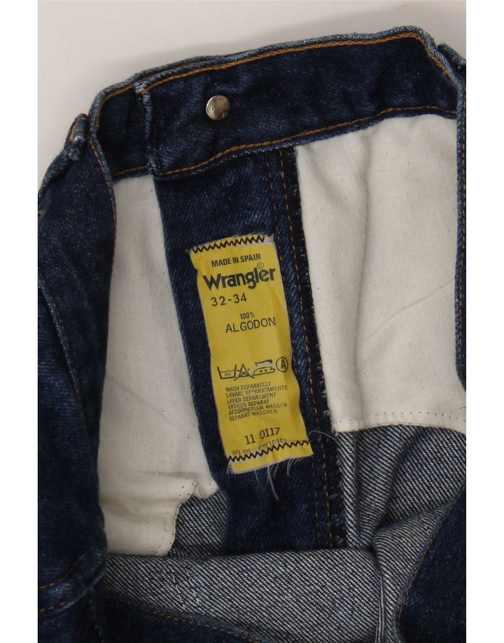 Wrangler Herren Straight Jeans W32 L28 Marineblaue Baumwolle