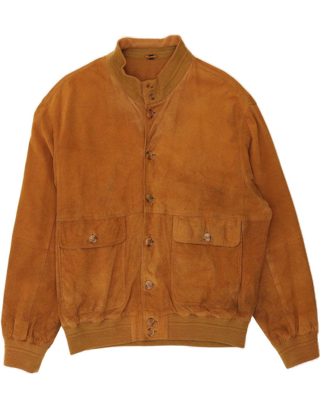 VINTAGE Mens Suede Bomber Jacket IT 56 3XL Brown Vintage Vintage and Second-Hand Vintage from Messina Hembry 