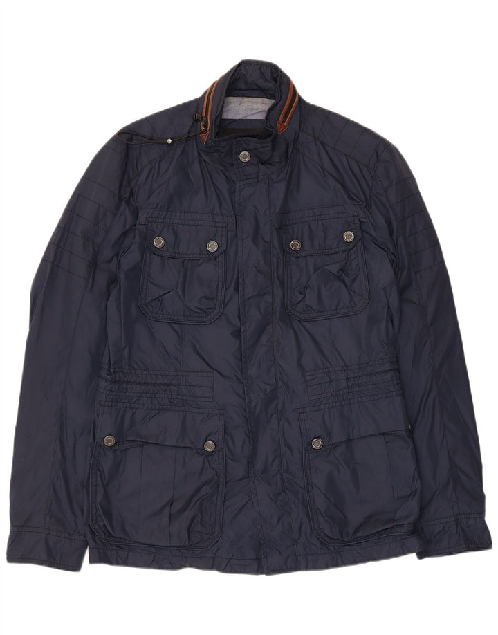 HUGO BOSS Herren Utility Jacke EU 46 Small Marineblau Polyamid