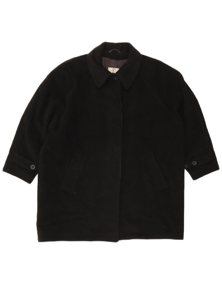 Valentino Damen Mantel IT 46 Große schwarze Wolle
