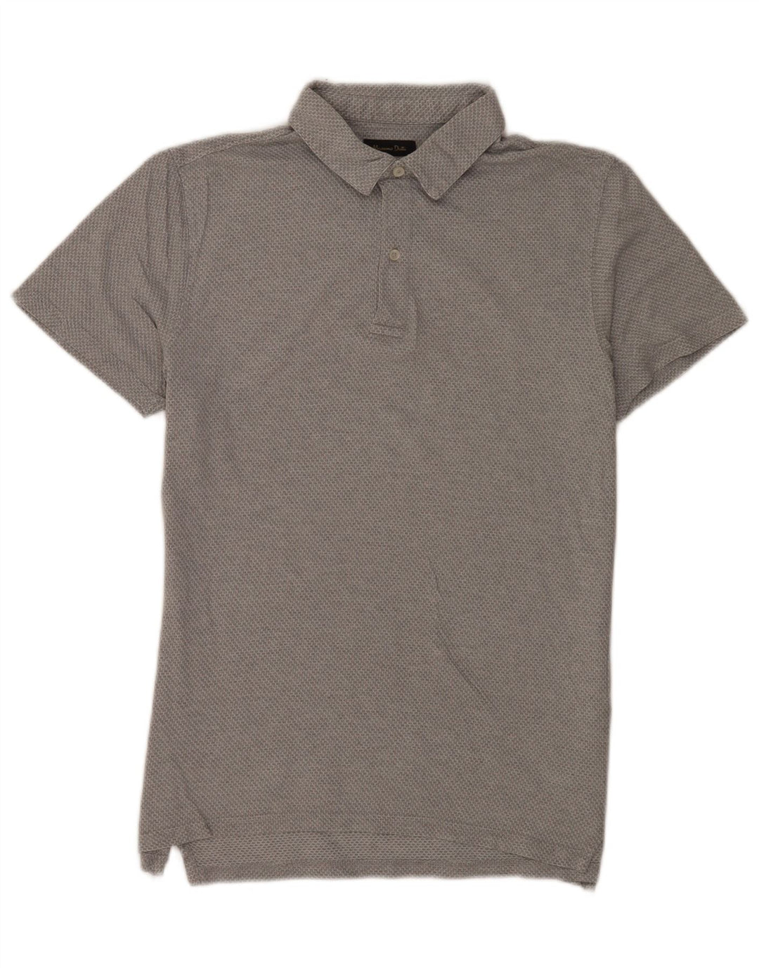 Massimo Dutti Herren-Poloshirt mit lässiger Passform, Größe L, Grau