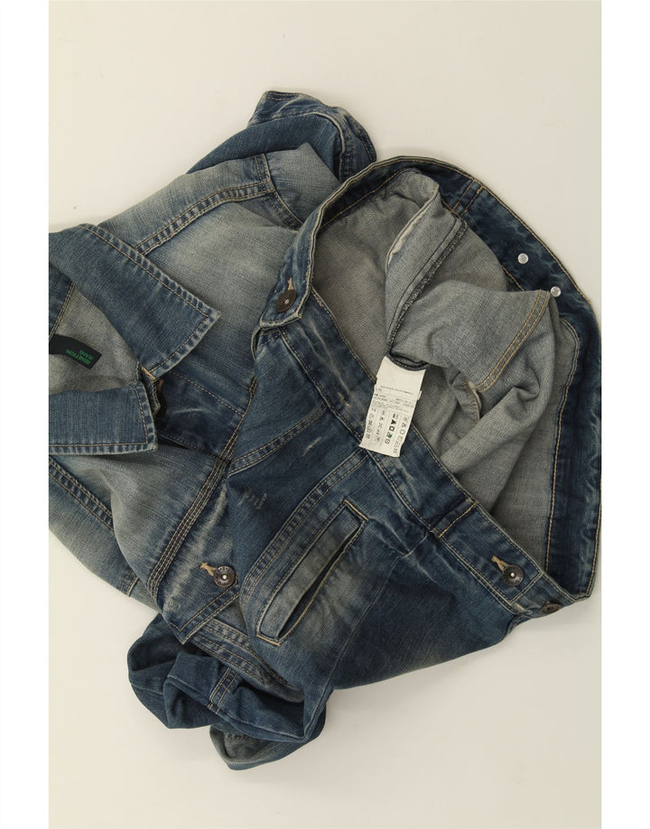 BENETTON Mens Denim Jacket UK 40 Large Blue Cotton Vintage Benetton and Second-Hand Benetton from Messina Hembry 