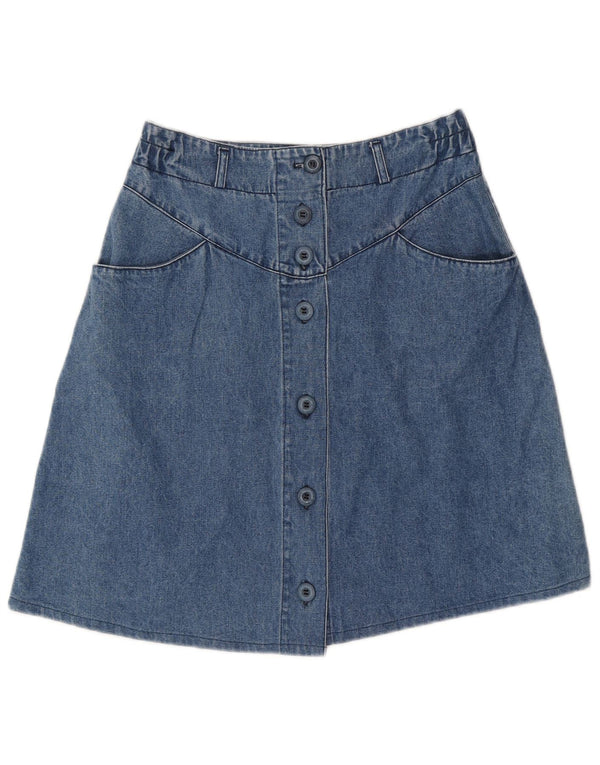 Vintage Damen Jeansrock IT 44 Medium W28 Blaue Baumwolle