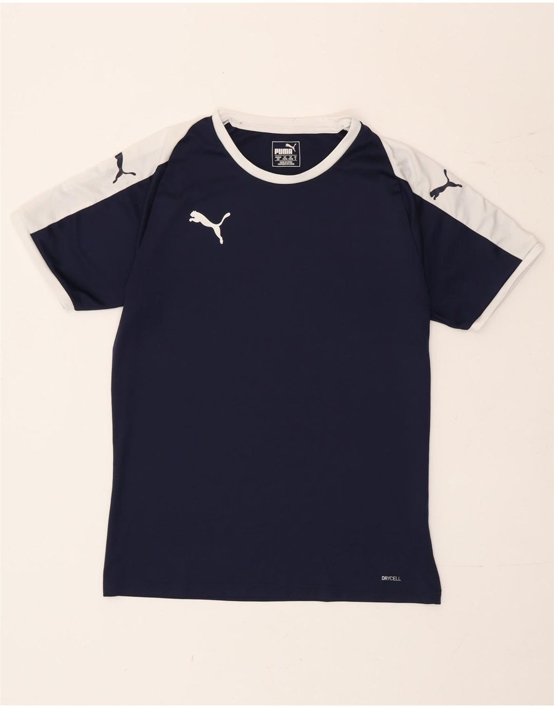 Puma Herren T-Shirt Top Small Marineblau Farbblock