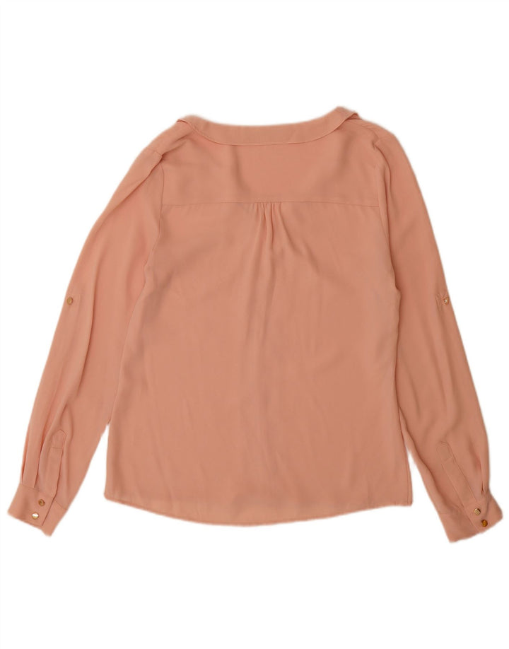 Oasis Langarm-Blusenoberteil für Damen UK 8 Smal Pink