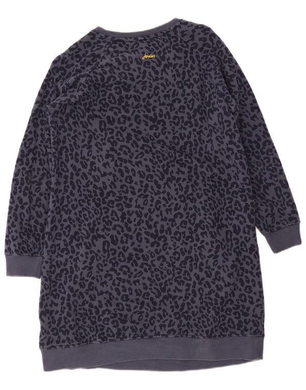 Joules Langarm-Pulloverkleid für Damen UK 12 Mittelmarineblau mit Tiermuster