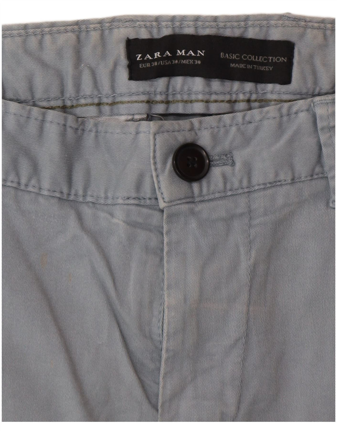Zara Slim Chino-Hose für Herren, EU 38, Größe S, W30, L33, Grau