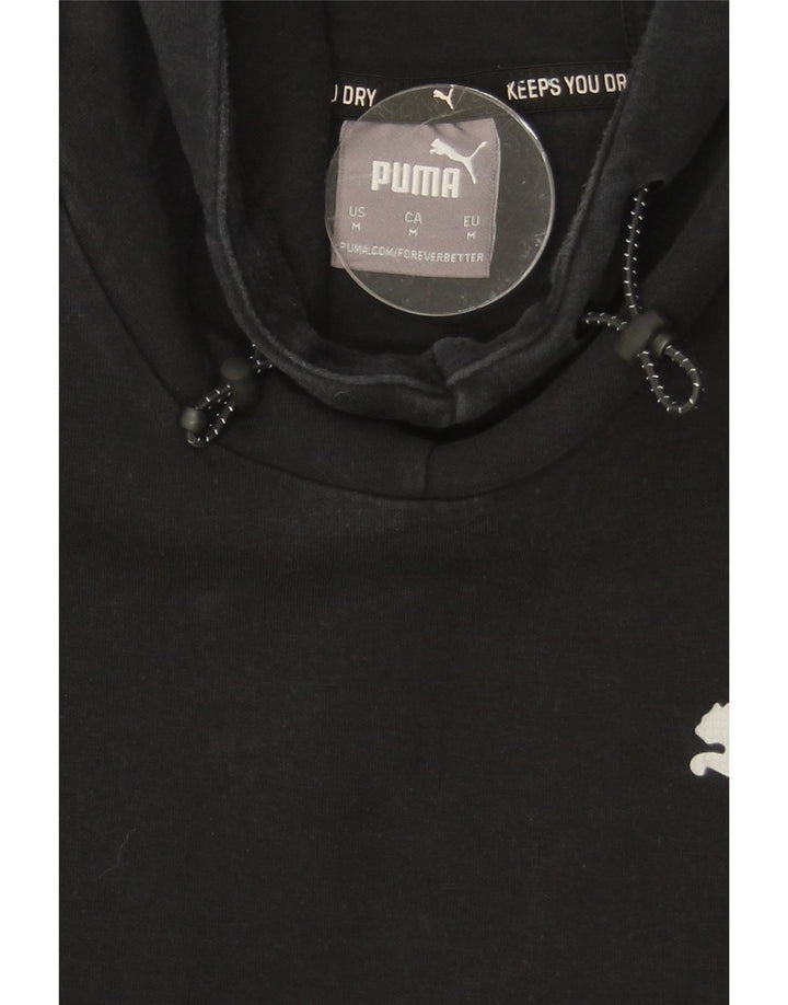 PUMA Mens Hoodie Jumper Medium Black Vintage Puma and Second-Hand Puma from Messina Hembry 