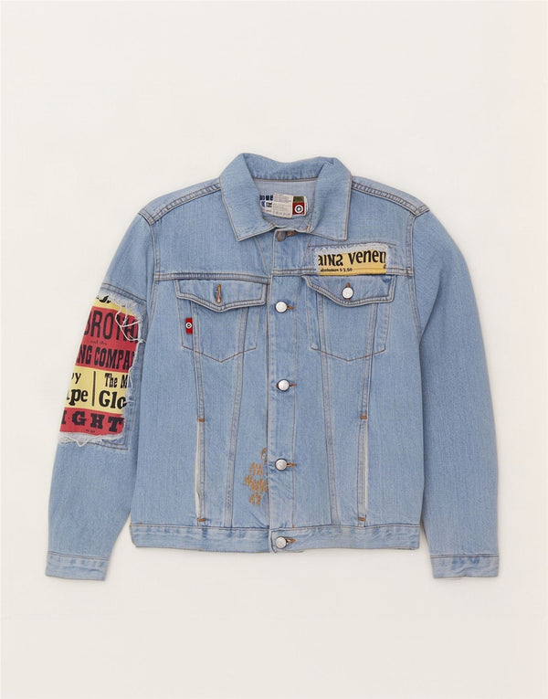Chambers Damen-Jeansjacke mit Grafik, UK 12, mittelblaue Baumwolle