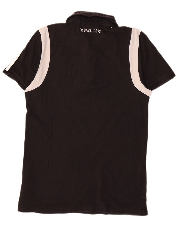 Adidas Herren FC Basel 1893 Grafik-Poloshirt, Größe S, Schwarz, Colourblock-Baumwolle