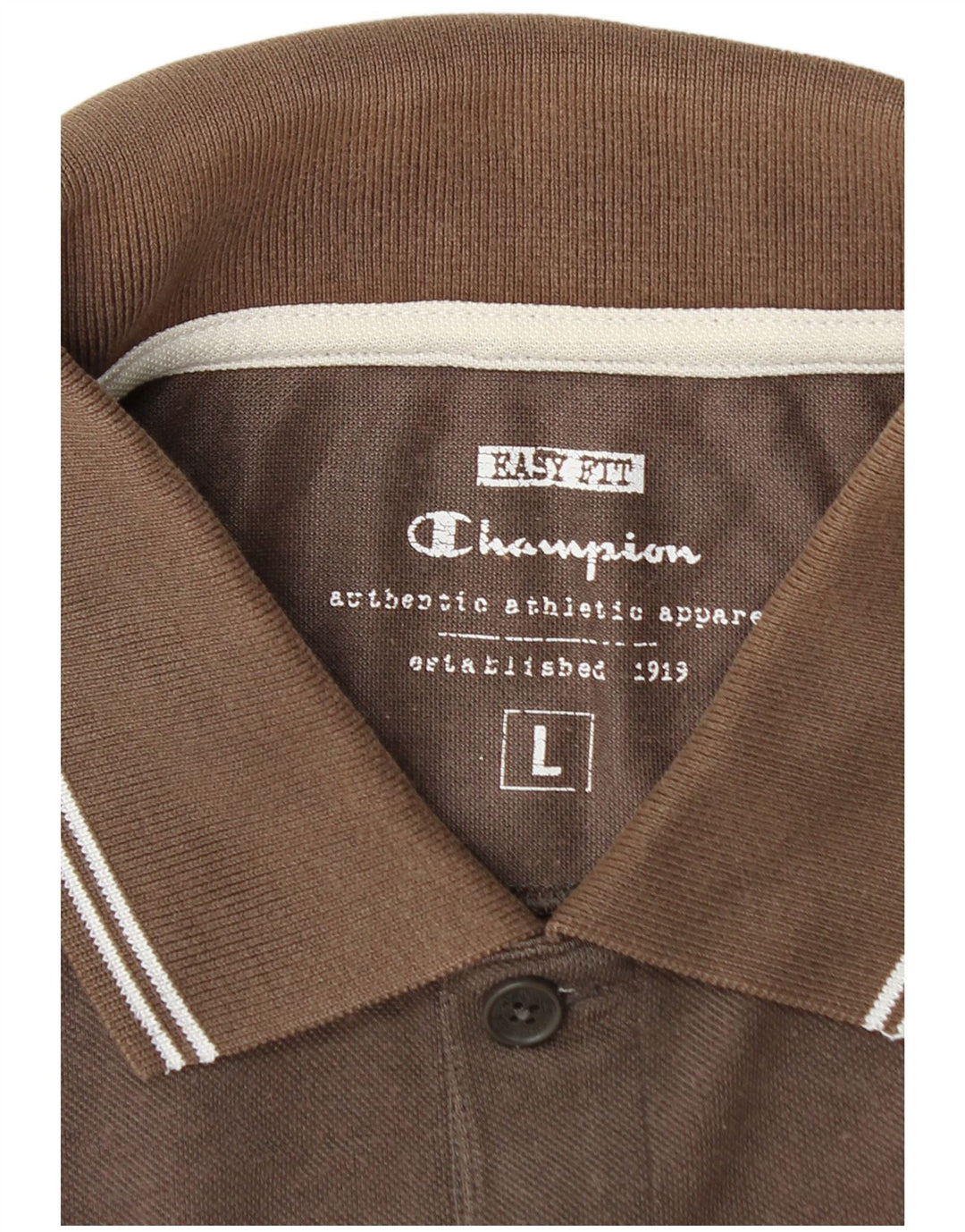 Champion Herren Easy Fit Poloshirt, Größe L, Braun