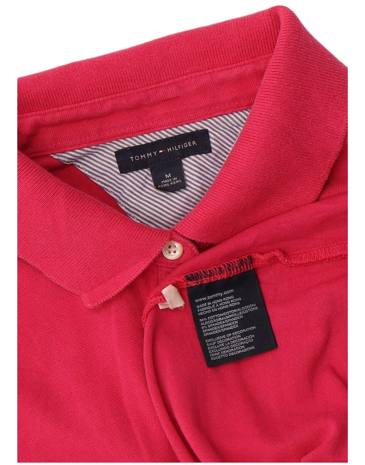 Tommy Hilfiger Damen Poloshirt UK 12 Mittelrosa Baumwolle