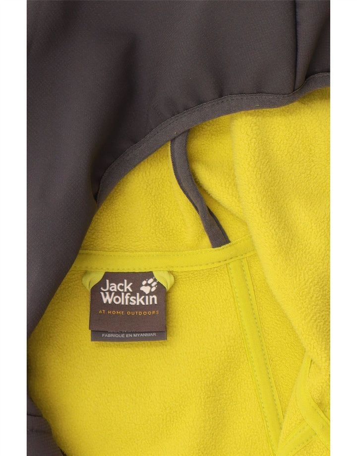 Jack Wolfskin Herren-Windbreakerjacke mit Kapuze, UK 48 2XL, graues Polyester