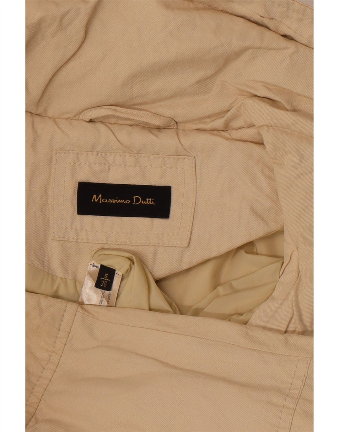 Massimo Dutti Damen-Parka mit Kapuze, Gr. 10, Größe S, Beige