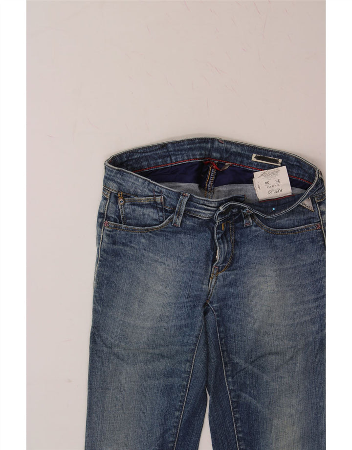 REPLAY Womens Straight Jeans W25 L27 Blue Vintage Replay and Second-Hand Replay from Messina Hembry 