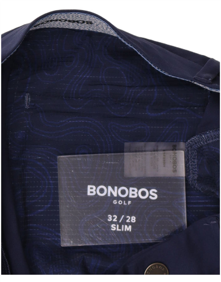 BONOBOS Herren Slim Fit Chinohose W32 L28 Marineblau Polyester