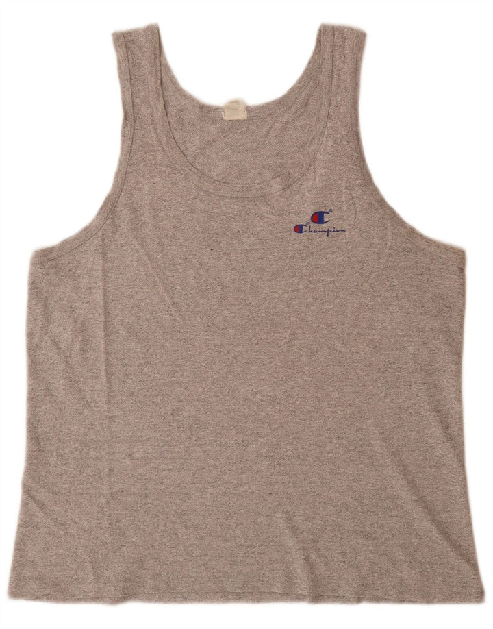 Champion Herren-Weste-Top XL aus grau gefleckter Baumwolle