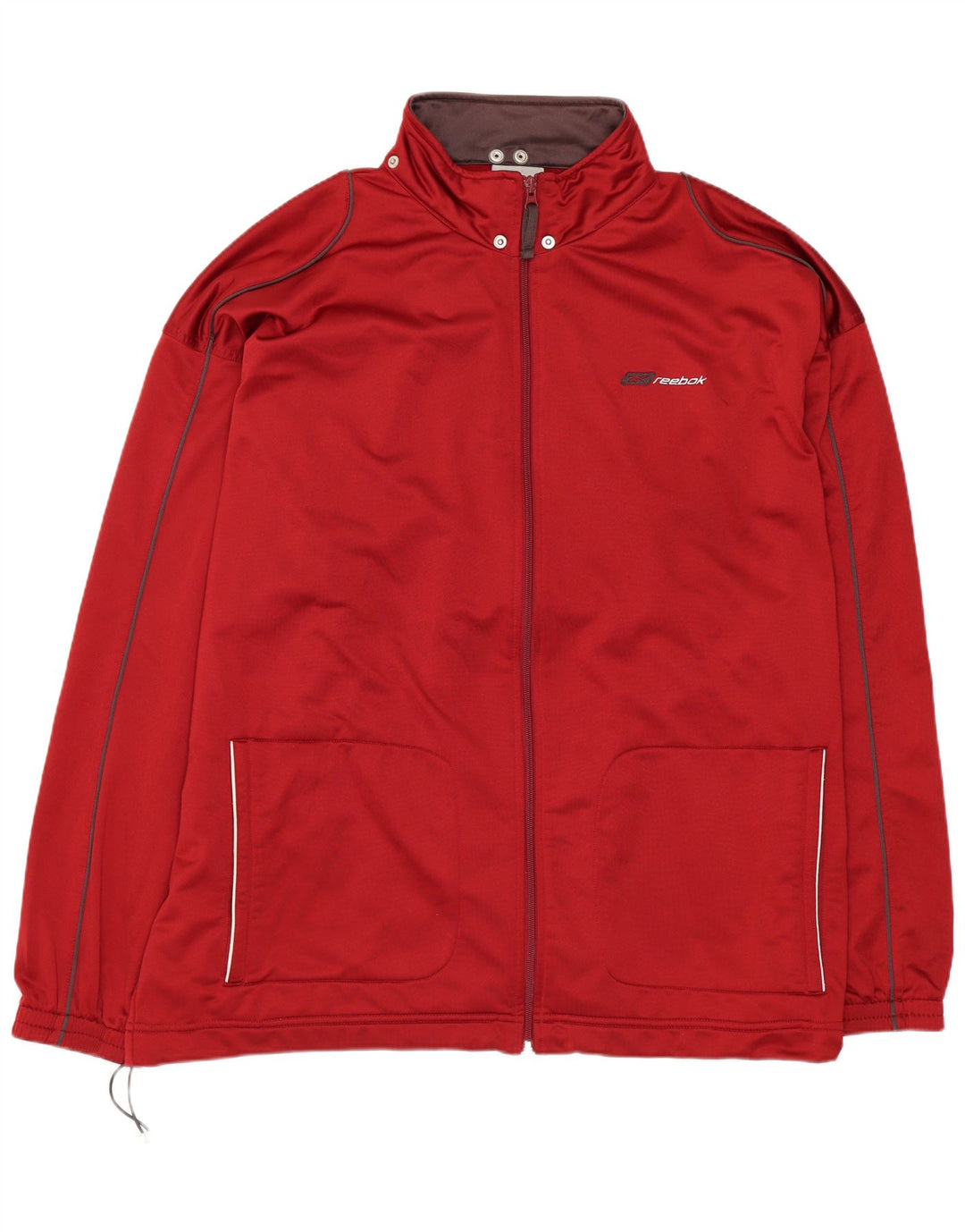 Reebok Herren Trainingsanzug Top Jacke XL Rot Polyester