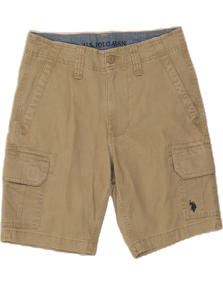 U.S. POLO ASSN. Mens Cargo Shorts W30 Medium Beige Cotton Vintage U.S. Polo Assn. and Second-Hand U.S. Polo Assn. from Messina Hembry 