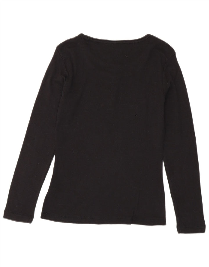 Champion Womens Heritage Classics Top Langarm UK 12 Mittelschwarze Baumwolle